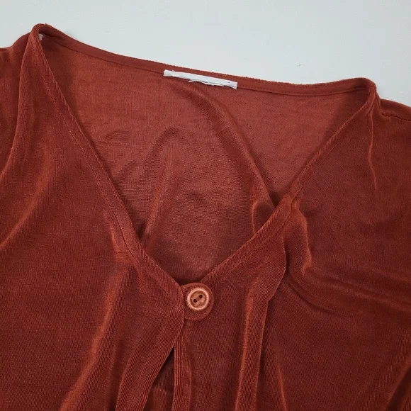 Vintage Rust Button-Front Top - Picture 8 of 10
